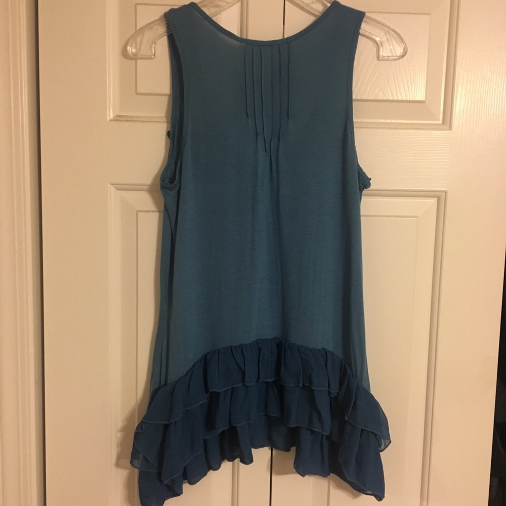 Blue beaded tank top - Picture 2 of 3
